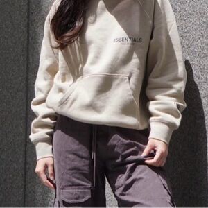 Essentials Beige Women's Hoodie